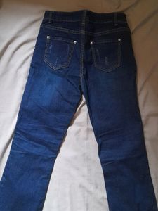 Ribbed Denim Capri