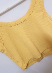 Shein Yellow Crop Top- M