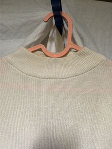Cream Mock Neck Knit pullover