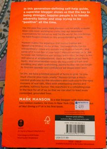Book: "The Subtle art of not giving a F*ck"