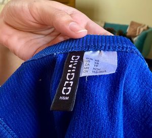 Ribbed Blue Racerback Crop Top