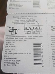 11 piece of 3d kajal stick