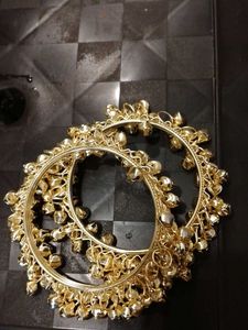 Beautiful Gold-Plated Jhumka Bangles