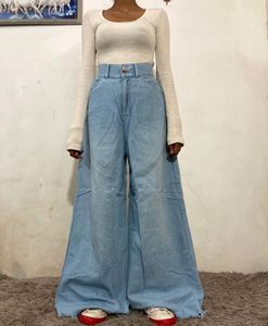 Light Wash Wide Leg Denim Jeans