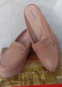Nude Pink Mules -  Loafers