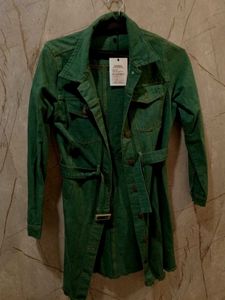 Stylish Green Denim Jacket (size-M)