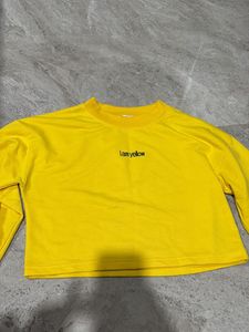 Yellow Crop Sweatshirt