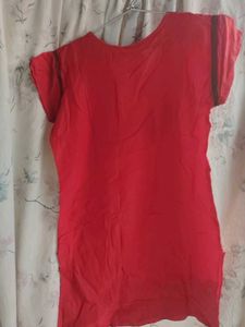 red short kurti trendy