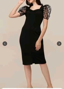 Chic Black Puff Sleeve Dress