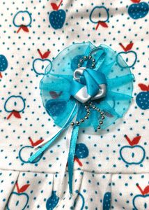 Baby White Blue Frock