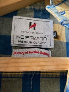 Hoffman Retro Blue &amp; Yellow Checkered Shirt