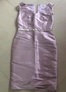 Lavender Sleeveless Satin Dress