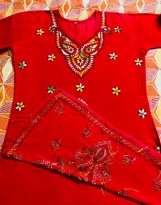 Vbuyz Sequinned And Hand Embroidery Kurti Combo