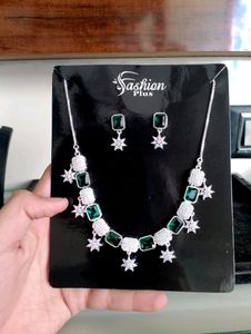 Nacklace And Earrings Combo Pure Silver