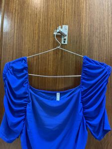 Stunning Royal Blue Ruched Dress