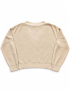 CREAM LACE-UP V-NECK KNIT TOP