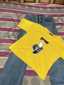Yellow Graphic Print T-Shirt