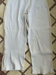 Ribbed Wide Leg Pants pure cotton