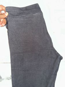 H&amp;M Stylish Dark Grey Split Hem Pants