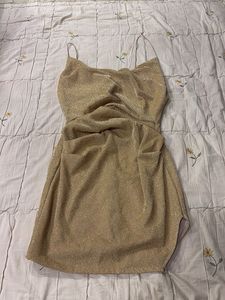 Sparkly Ruched Mini Dress