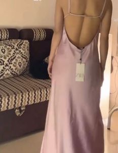 Zara Pink Silk Dress