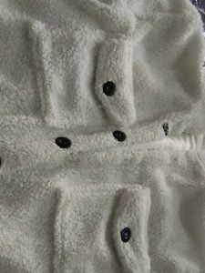 Cozy White Teddy Fleece Jacket