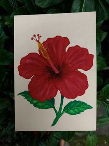 🌺 Handmade Hibiscus Mini Painting | For Sale 🎨