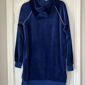 Nike Blue Velour Hooded Dress