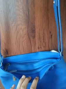 Stylish Blue Fringed Crossbody Bag