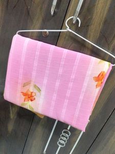 Beautiful Pink Saree with Floral Print