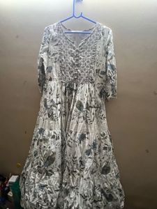 Floral Print Cotton Kurta