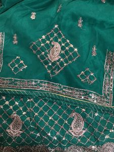 Embellished Emerald Green rajputi poshak