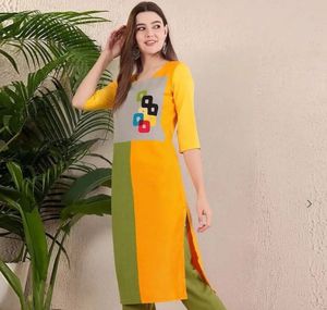 Vibrant Color Block Kurta