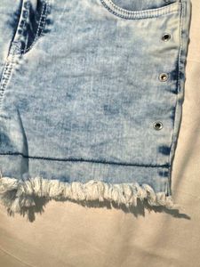 Distressed Denim Shorts
