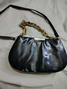 Chic Black Patent Clutch Bag