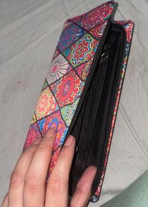 Multicolor Printed Clutch Wallet – Boho Style