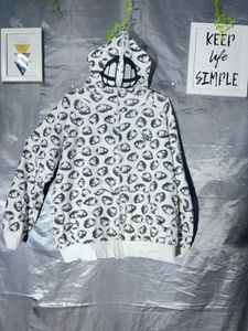 Stylish Printed Zip-Up Hoodie