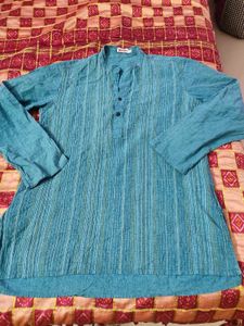 fabindia Blue Cotton Kurta