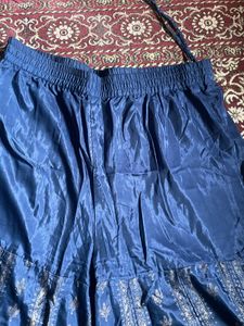 WISHFUL Blue Kurta Set with Golden Dupata