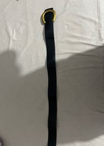 Classic Black Belt with Gold Buckle size 28