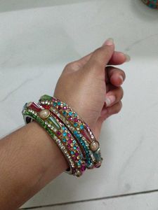 Sparkling Multi-Color Bangles