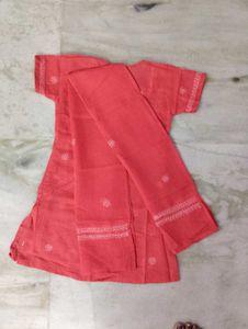 Vibrant Yellow Lucknow Chikan &amp; Kantha work Kurta