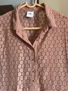 NEW COTTON LACE DRESS WITH INNER