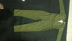 Olive Green Eyelet Detail Dress