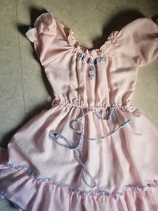 Sweet Pink Ruffled Dress