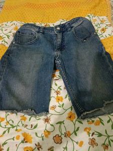 Distressed Denim Shorts