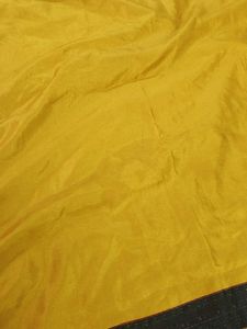 Crepe soft Yellow &amp; Green Saree with Blouse