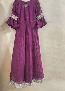 Elegant Purple Ethnic Gown