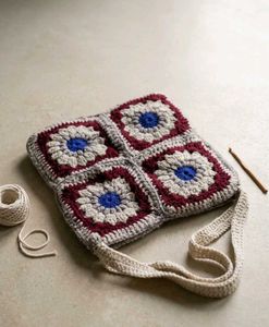 Handmade Crochet Granny Square Bag