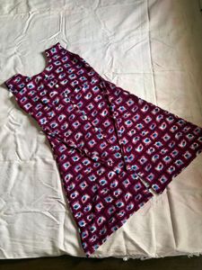 Stylish Maroon Printed frock